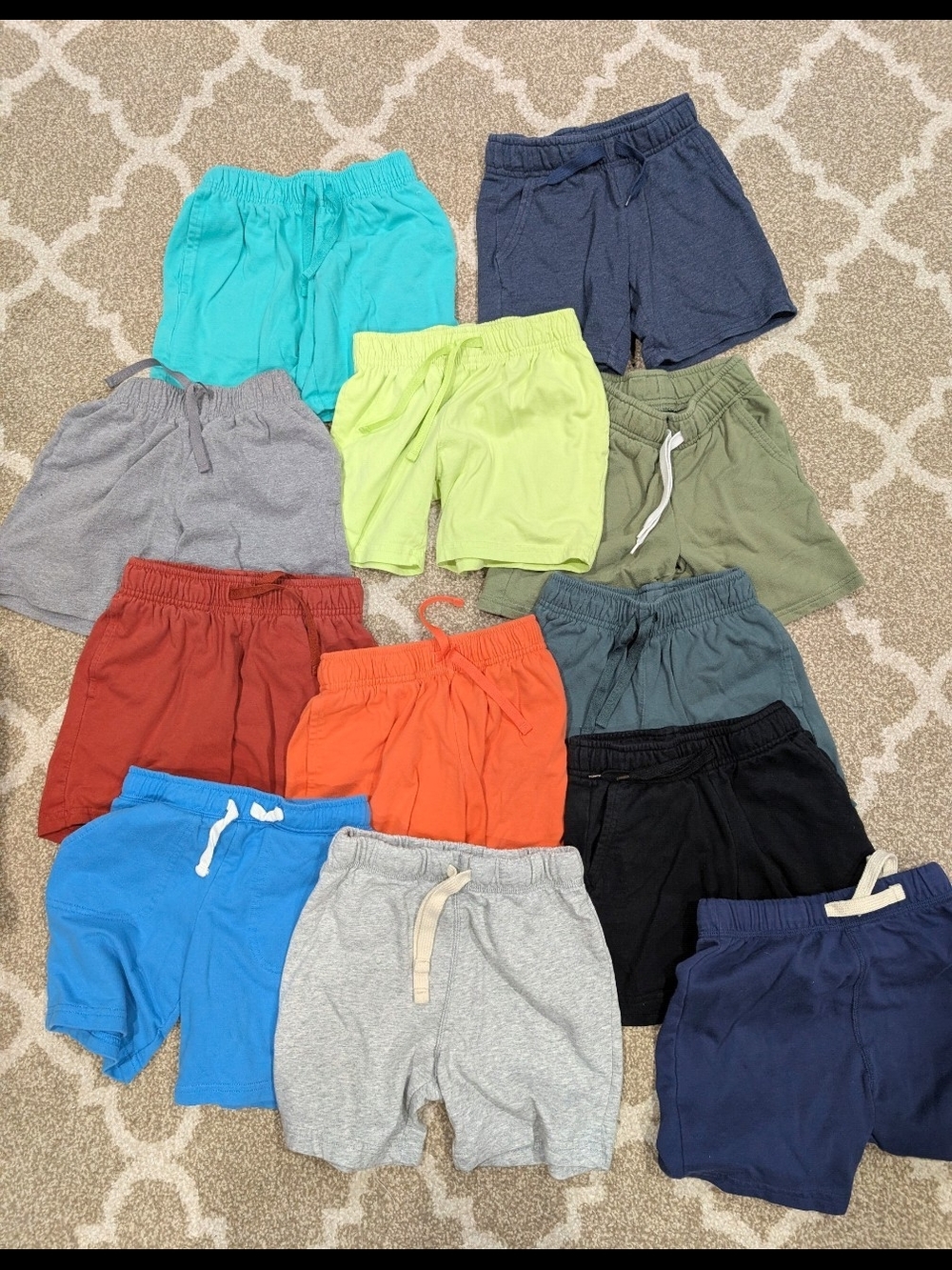Kids Cotton Drawstring Shorts - Assorted Colors